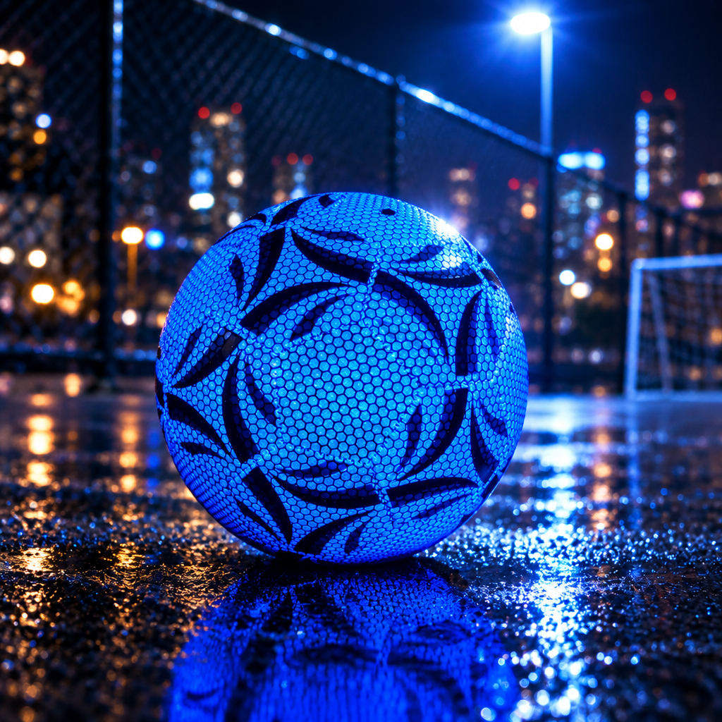 Balón Golux Azul en pista urbana
