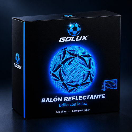 Caja Golux con el balón reflectante